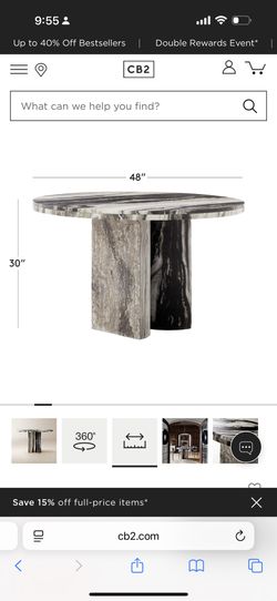 Julius 48" Round Marble Dining Table