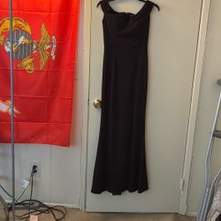 Black long gown. Size small.  Short sleeve