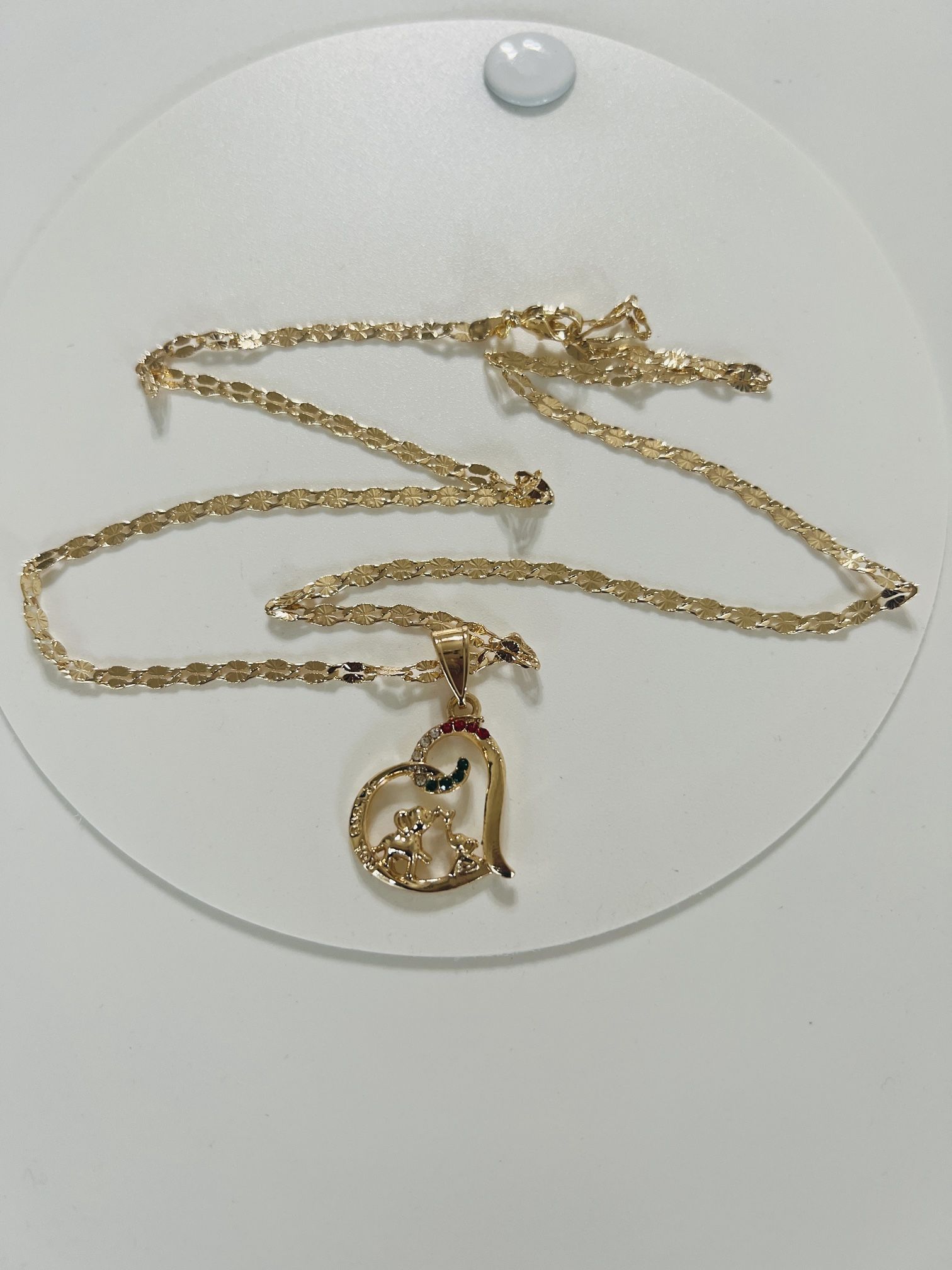 Necklace Heart Gold Plated 26 Inches