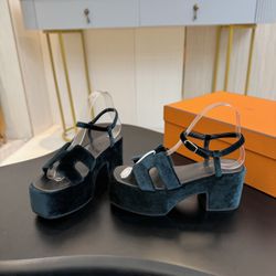 Herme S Ladies High Wedge Heels