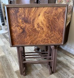 Vintage Artex Faux Wood TV Trays $65 Firm