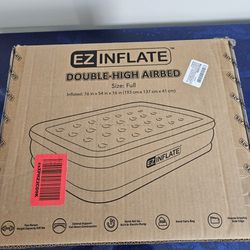 Brand New Sealed, EZINFLATE, DOUBLE HIGH AIRBED, FULL SIZE