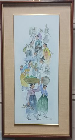 Korean Fork Art! (about 1"D x 16" W X 30" H)