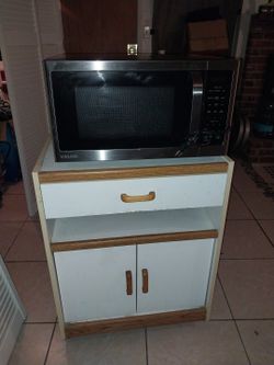 Used Microwave And Cabinet Stand