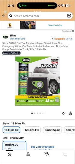Slime 50166 Flat Tire Repair Kit - Truck/SUV