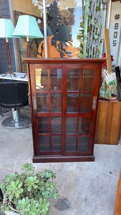 Beautiful stylish, wood, unique size display cabinet
