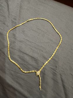 For Sale ✨ Serpenti Viper Style 18K Gold Ladies Necklace