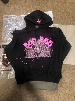 Sp5der Pink Angel 555 555 Beluga Hoodie