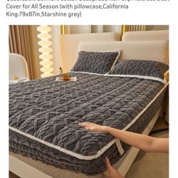 Queen Sized Fitted Sheet With Pillow Cases