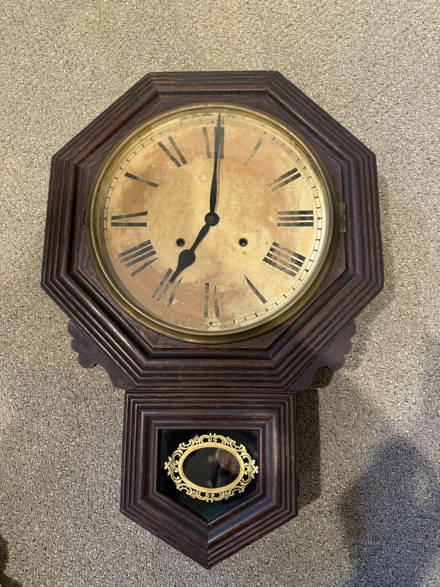 Antique Wall Clock by Ansonia