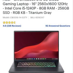 Brand New Acer 516 Gaming Chromebook 