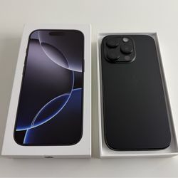 Apple iPhone 16 Pro Black Titanium 256GB Model A3083 Factory Unlocked