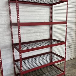 5-tier Heavy Duty Red Steel Garage Storage Shelving Unit