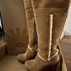 UGG wedge high boots size 6
