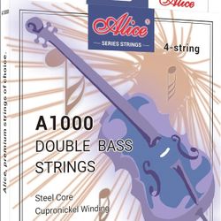 Double Bass Strings, Steel Core Double Bass StringSuitable for 3/4 Double Bass Guitar 