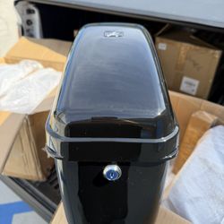 ECOTRIC 45L Motorcycle Hard Saddle Bags W/Lock Compatible with Harley Davidson Honda Shadow Kawasaki Vulcan VN Saddle Bags Trunk Storage Carrier w/Mou