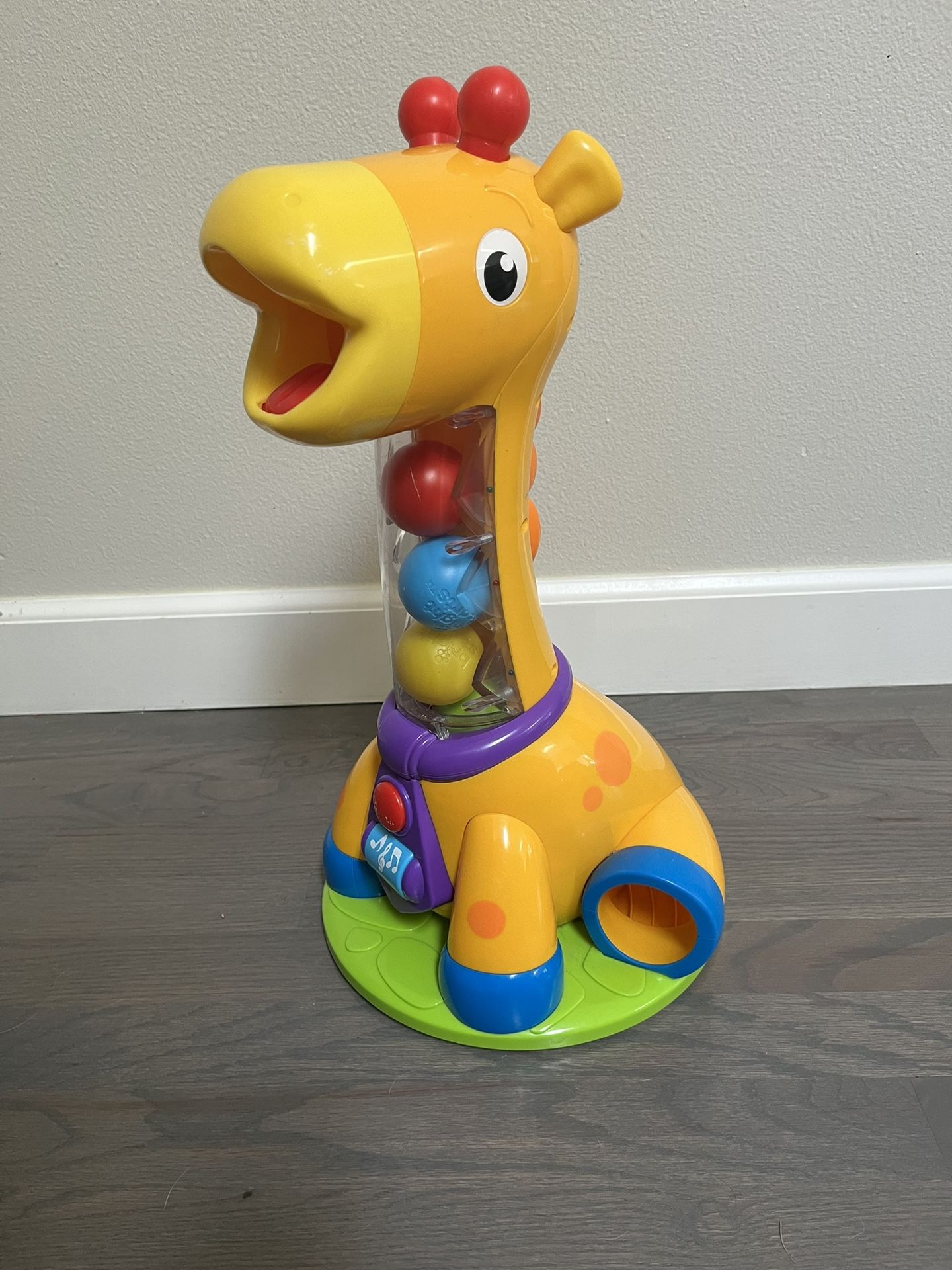 Bright Starts Spin & Giggle Giraffe Ball Popper Musical Activity Toy, Ages 12 months +