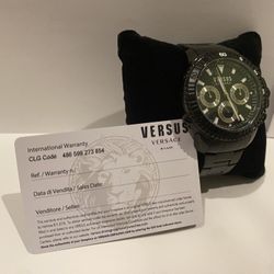 Versace Versus Black Tri-Dial 45mm Watch (Bid)