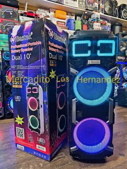 Portable Bluetooth Speaker - HD AUDIO - NEW 2 Wireless Mics 🎤 💥Rechargeable Battery