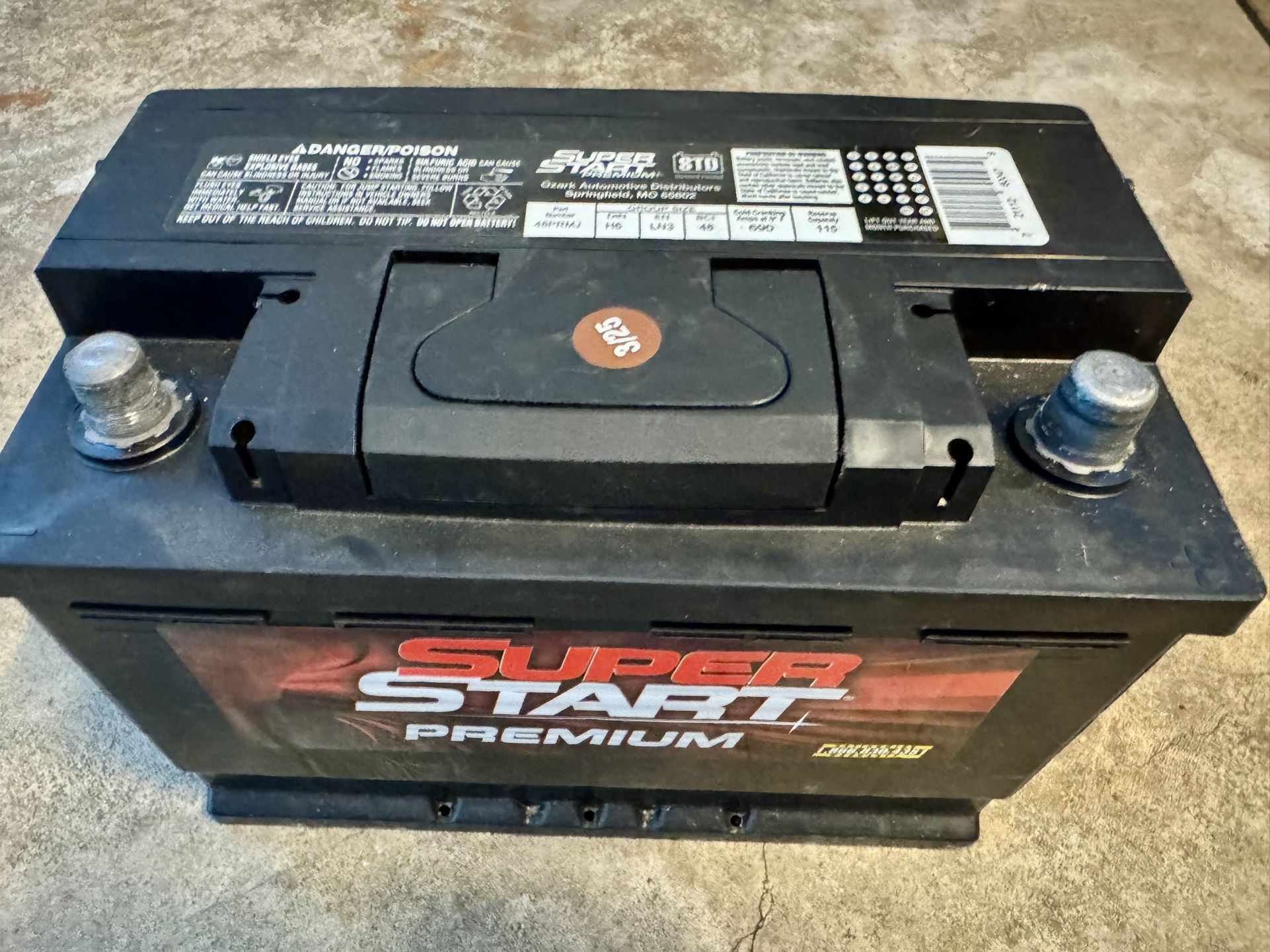 Super start Premium 48 H6 Car Battery