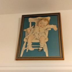 Antique Picture Glass Front Wood Frame Very Very Old 150 Or Close Offer