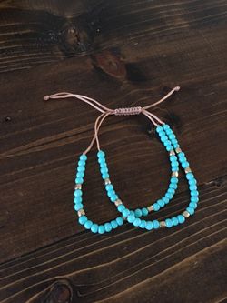 ADJUSTABLE TEAL BRACELET