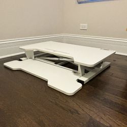 Standing Desk Converter Tabletop Stand - 34.6" Adjustable Computer Workstation Tray for Tabletops – Ergonomic Sit to Stand Dual Monitor Laptop Cellpho