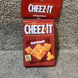 CHEEZ-IT Baked Snack Crackers Novelty Decoupage Christmas Ornament by Ruz NWT