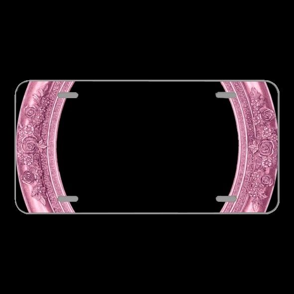 License Plate Novelty Car Front Frame Colored Oval Embossed