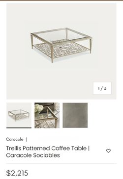 Trellis Patterned Gold Table