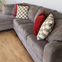 Ashley Gray l Shape Couch With Chaise- Delivery 