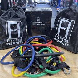 RESISTANT BAND SET🔹WORKOUT SPORTS FITNESS GYM EQUIPMENT 