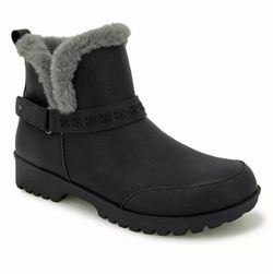 New - JBU By Jambu Finland Leather Black Boots, Ankle Booties 8.5 Leather Faux Fur Lined