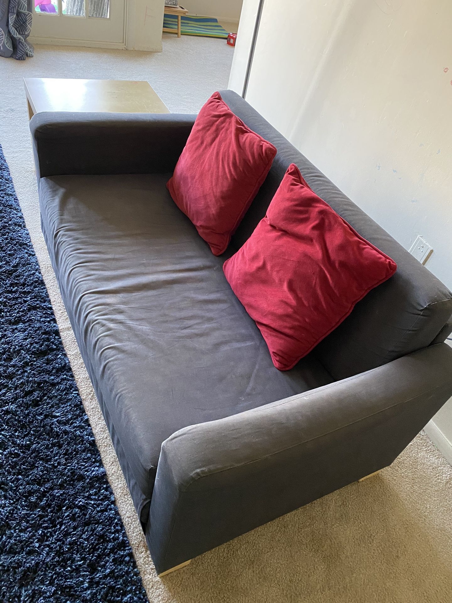 Moving sale: ikea two seat sofa with side table