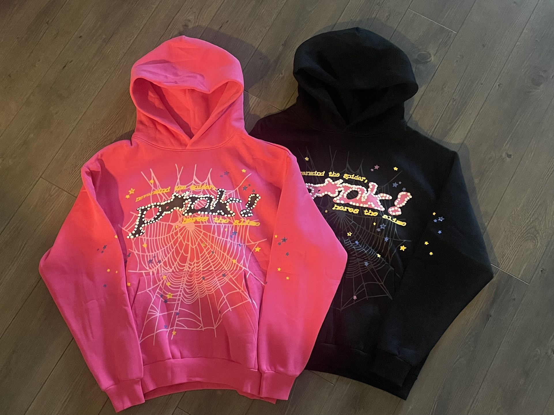 PINK SPIDER HOODIE (MEDIUM)