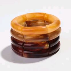 Earthy Tones Multi Colored Stretchy Bracelets 