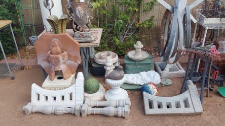 Concrete Fountain Pieces / Garden Accents - $10 to $20 Each