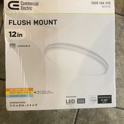 Commercial Electric 12-inch White Round LED Flush Mount Ceiling Light