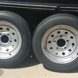 Motorcycle/Utility Trailer 5 Lug Wheels & Tires