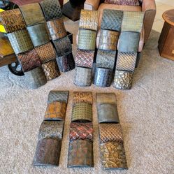 Metal Artwork - 9 Pieces Total 