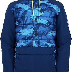 Spyder Men’s Blue Camo Anorak Jacket