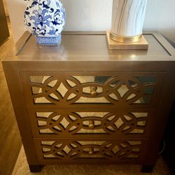 3-Drawer Mirrored Accent Cabinet (Retail price: $440)
