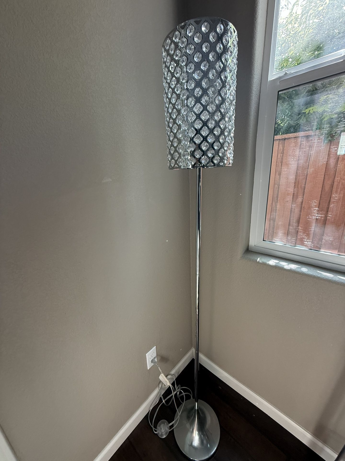 Beautiful Floor Lamp In Chrome Color
