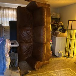 Southern Style Leather Couch