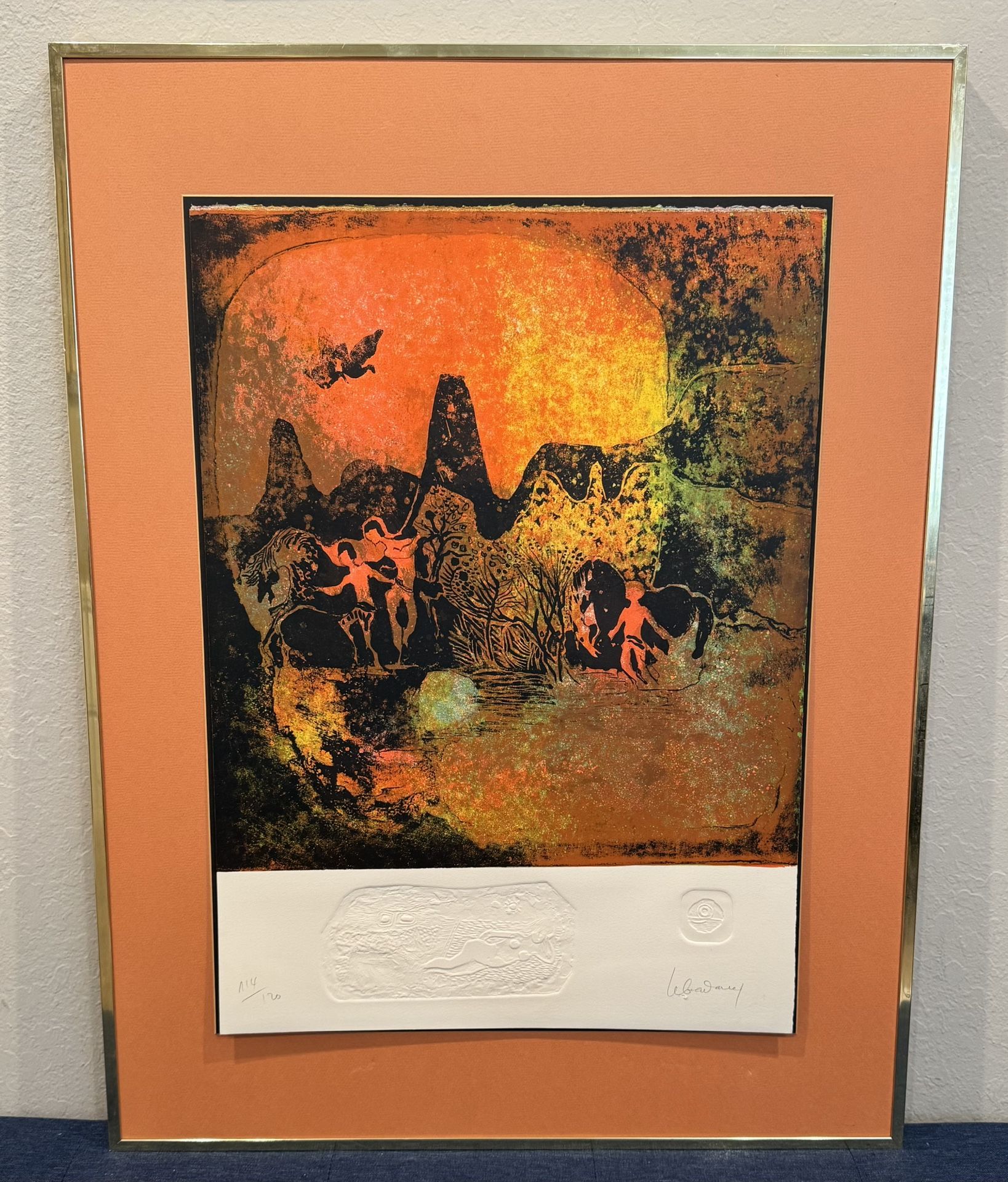 HOI LEBADANG (1(contact info removed)) - Prehistorica - Rare MCM Signed Lithograph 114/120