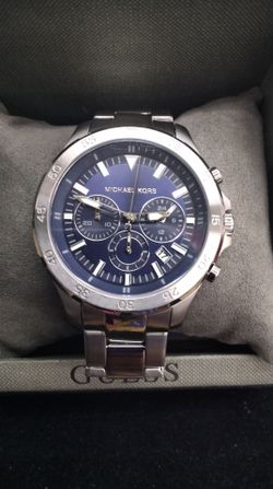Michael Kors MK9107 Men's Grayson Blue Dial Chronograph Bracelet Men Watch