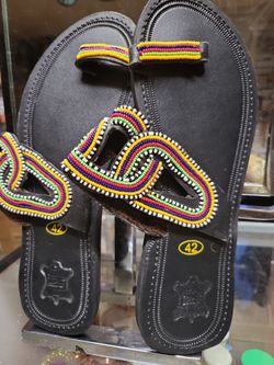 African Maasai Beaded slipper us 11