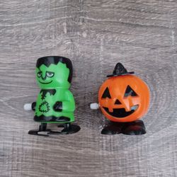 Halloween Spooky Wind Up Frankenstein and Jack-O-Lantern