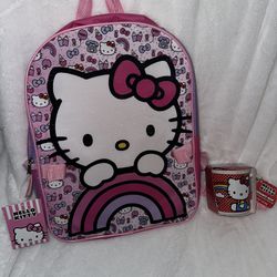 Hello Kitty Backpack 🎒 And Cup 