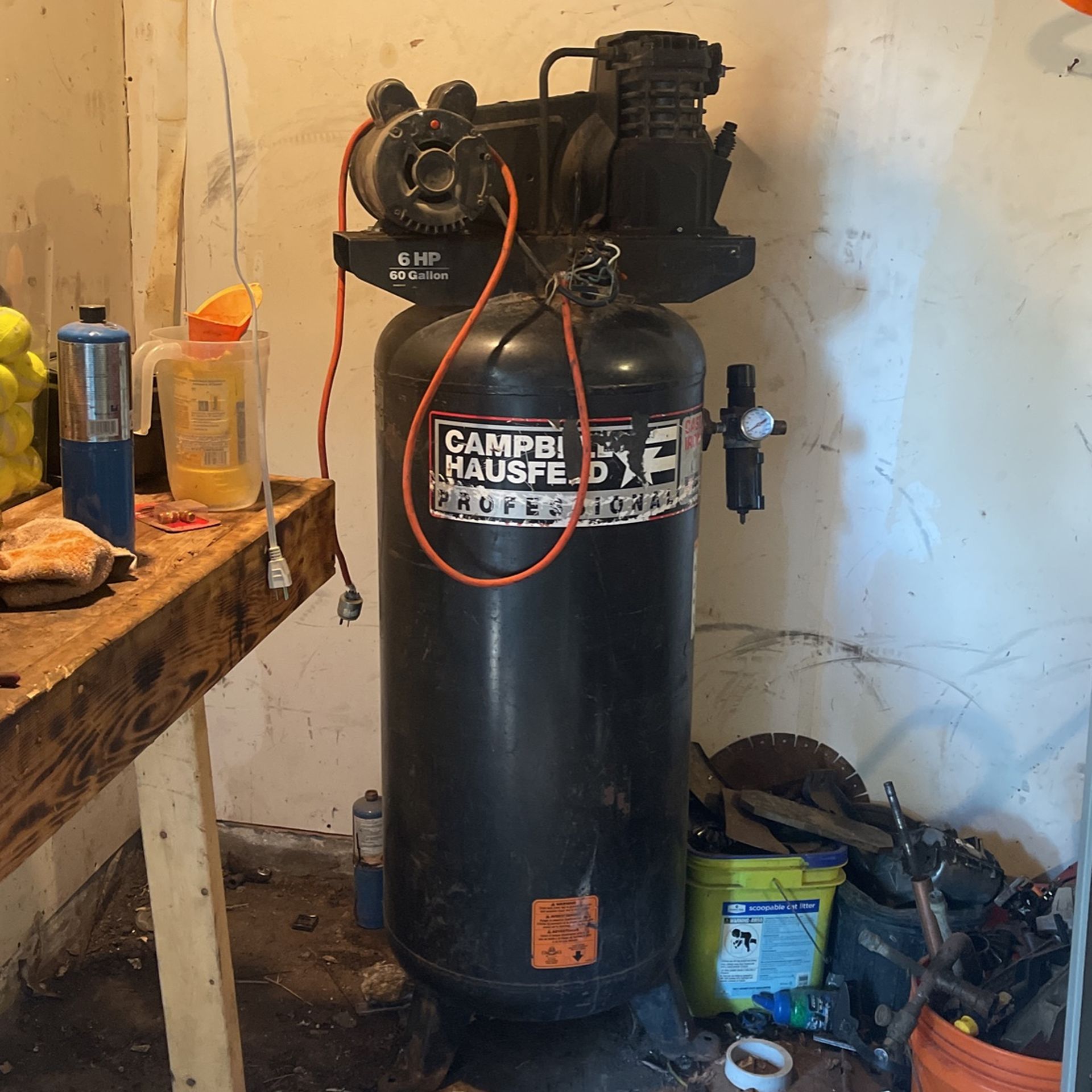  Campbell 6hp 60 Gallon Compressor 